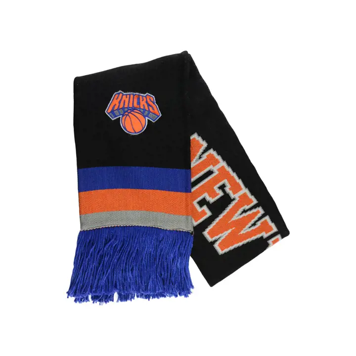 "Écharpe rayée \"NEW YORK\" noire KNICKS NBA Blackout"