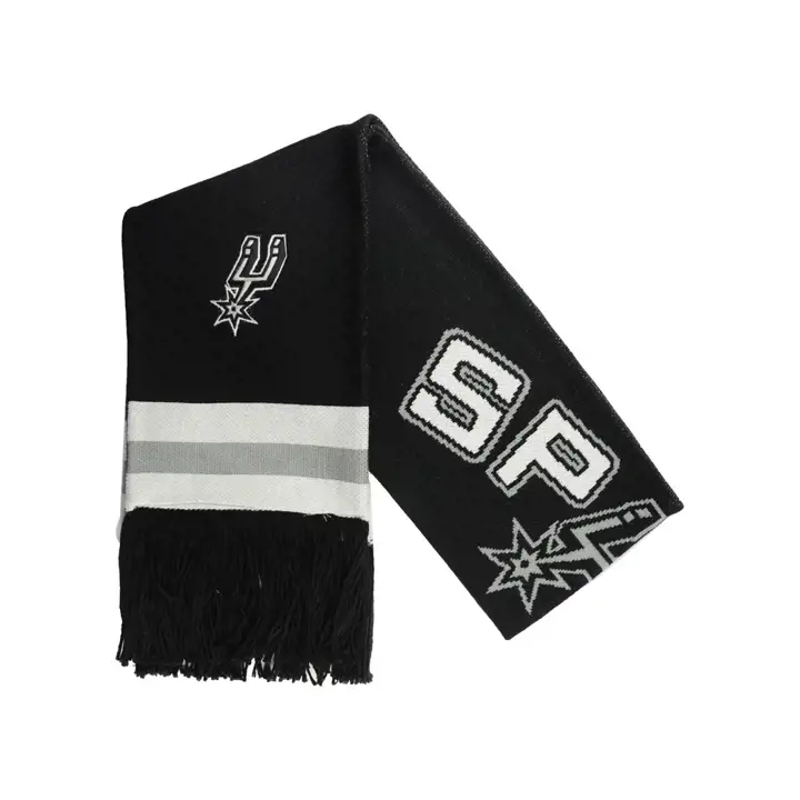 "SPURS NBA Écharpe à rayures "SPURS" noire"