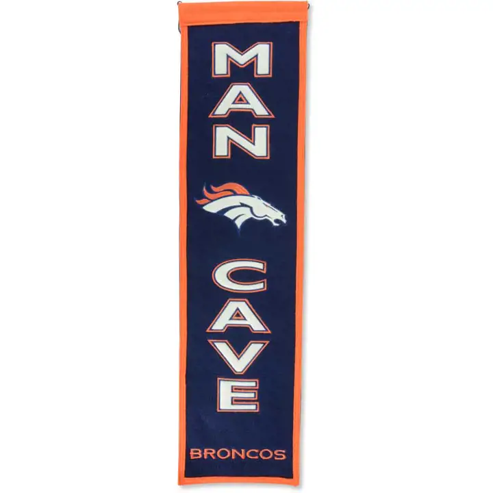 Bannière décorative BRONCOS - HOME bleu marine