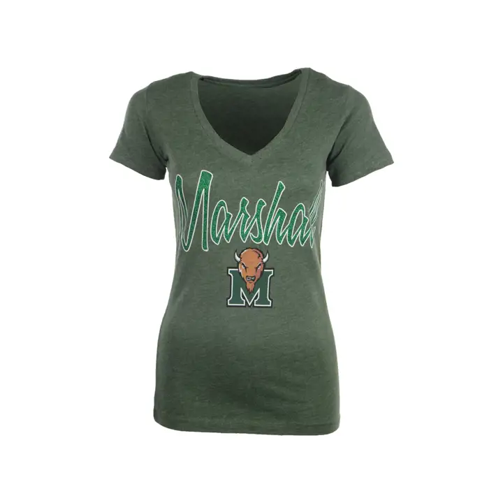 Marshall NCAA Femme Col en V Hugo 14 vert