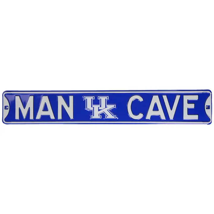 Panneau de rue Kentucky Authentic - Cave à hommes bleu/blanc