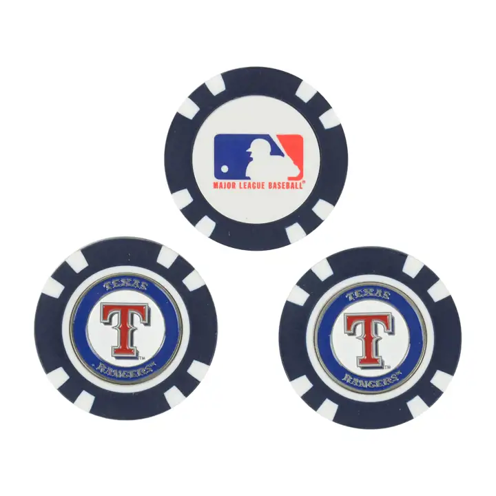 Marqueurs de balle TX RANGERS Golf Poker Chip - Paquet de 3 rbl