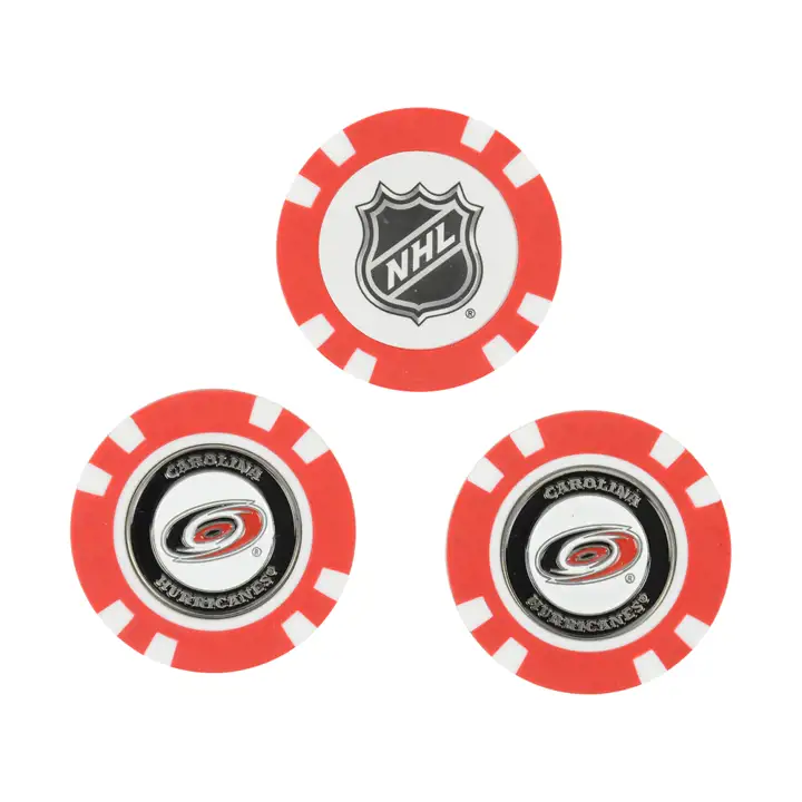 Marqueurs de jetons de poker de golf HURRICANES - Pack de 3 rouges