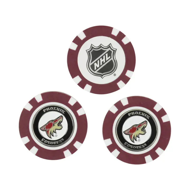 Marqueurs de balle jeton de poker COYOTES Golf - lot de 3 noirs