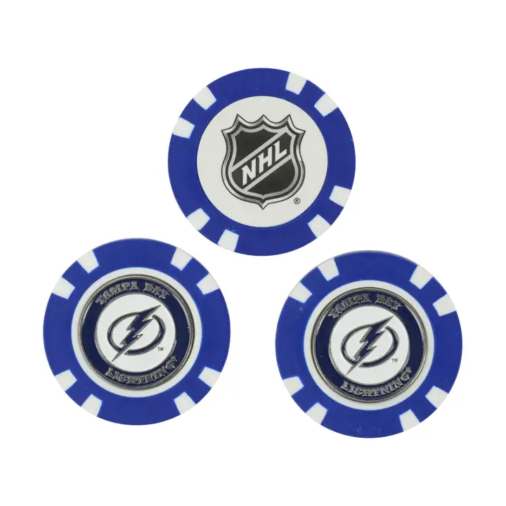 Marqueurs de jetons de poker de golf Lightning - Paquet de 3 (rouge, bleu, lime)
