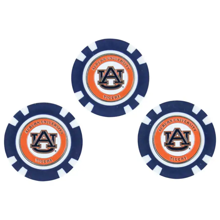 Jetons de marquage de balle de golf Auburn - paquet de 3