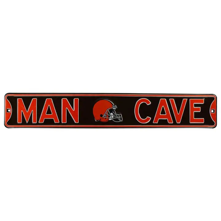 Panneau de rue authentique BROWNS - Cave à homme brn/org