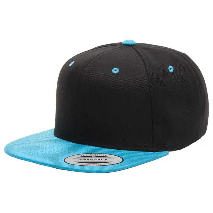 Casquette Snapback vierge 14 noir/sarcelle