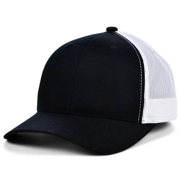 Casquette camionneur vierge 14 noir/blanc