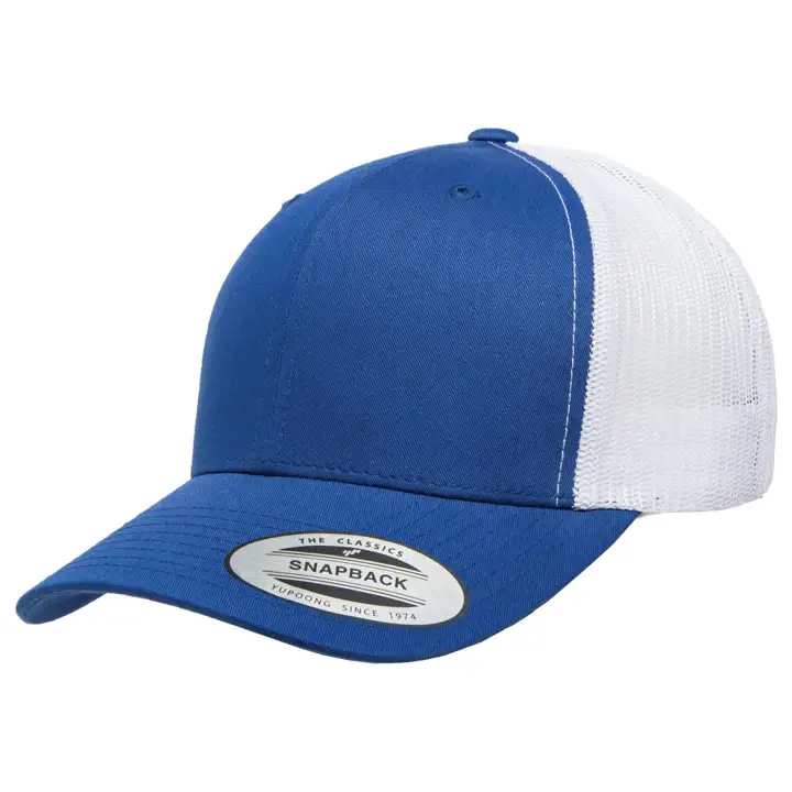 Casquette trucker vierge 14    bleu roi/blanc
