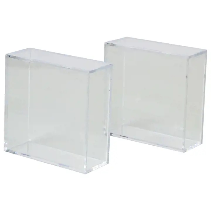 BALLQUBE Présentoir en acrylique pour palet de hockey - Lot de 2 transparents