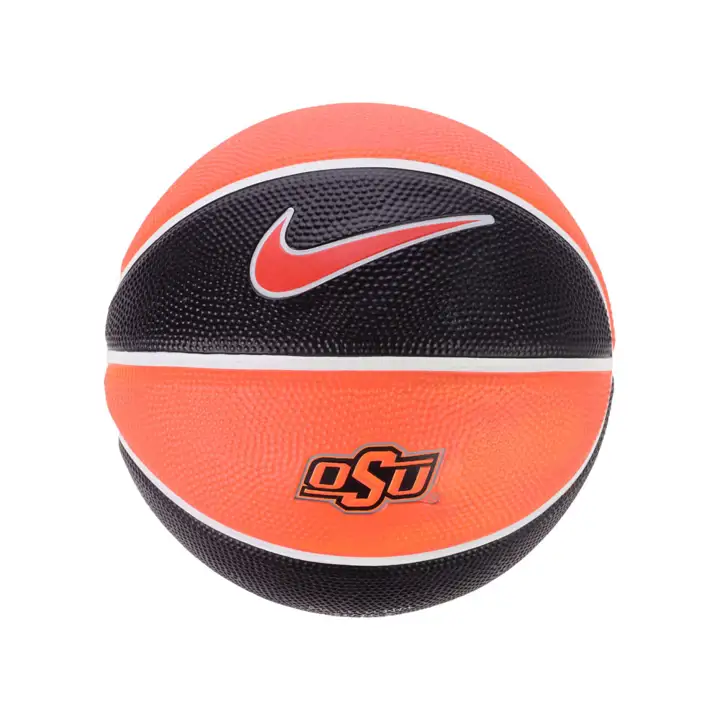 Mini ballon de basket en caoutchouc Nike Ok State noir/orange