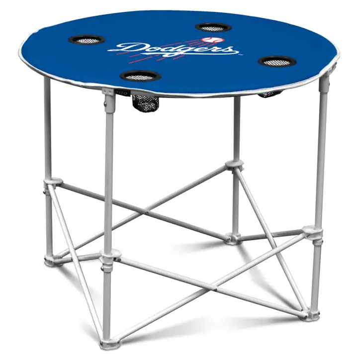 Table ronde pliante en tissu DODGERS bleue