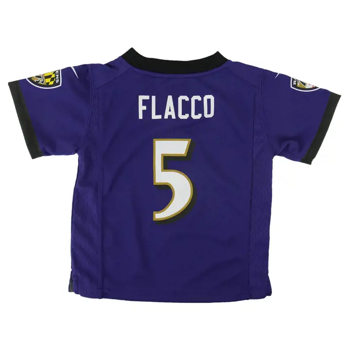 Maillot de match NFL pour enfants Ravens Flacco pur