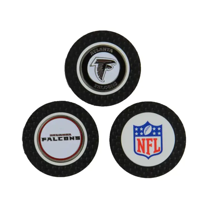 FALCONS Marqueurs de Balle de Golf Poker Chip - Lot de 3 rouges
