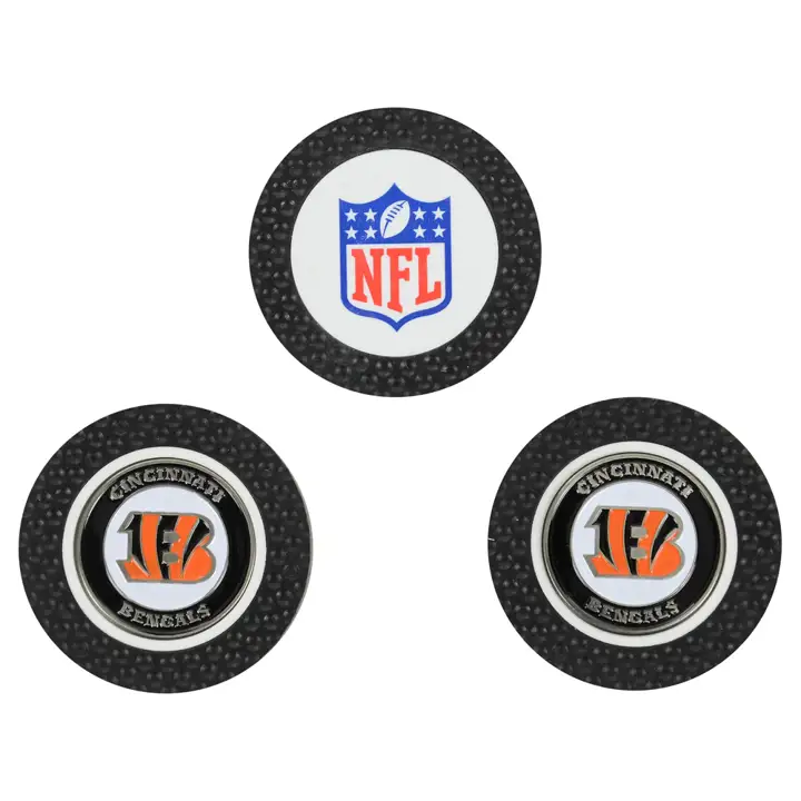 BENGALS Marqueurs de jetons de poker de golf - Paquet de 3 orange