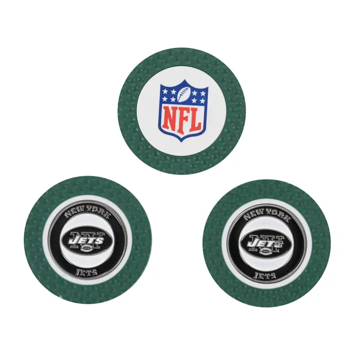 Marqueurs de balle de golf jetons de poker NY JETS - Lot de 3 verts