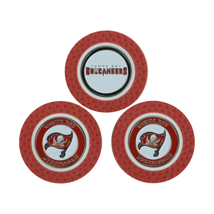 Marqueurs de balle jeton de poker BUCCANEERS – paquet de 3 rouges