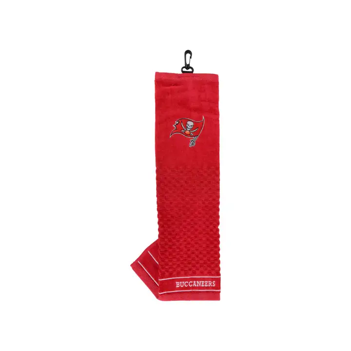 Serviette de golf pliable Trifold BUCCANEERS neuve rouge drapeau