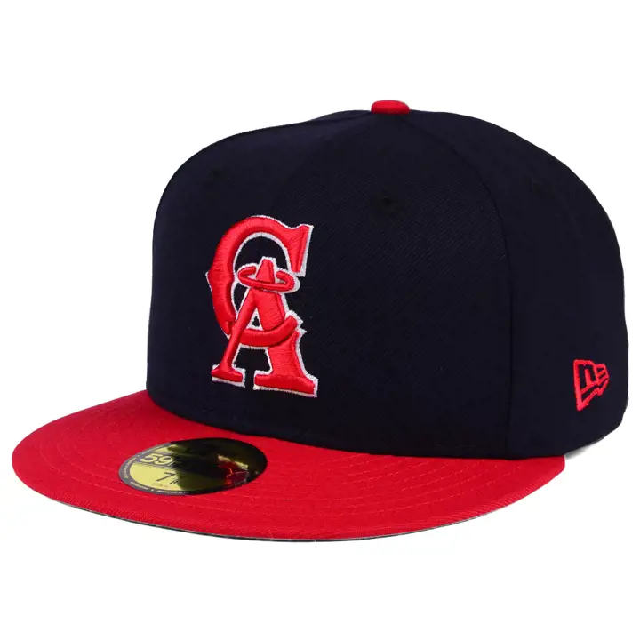Casquette 59FIFTY MLB Cooperstown Cal Angels bleu marine/rouge