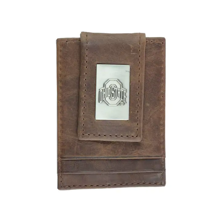 Portefeuille avant Ohio State marron