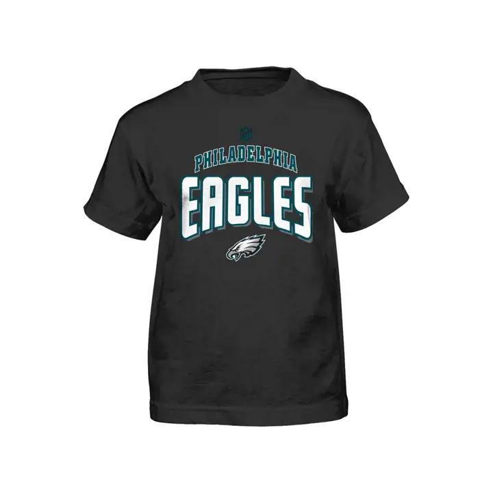 T-shirt noir enfant EAGLES NFL BTS Arch