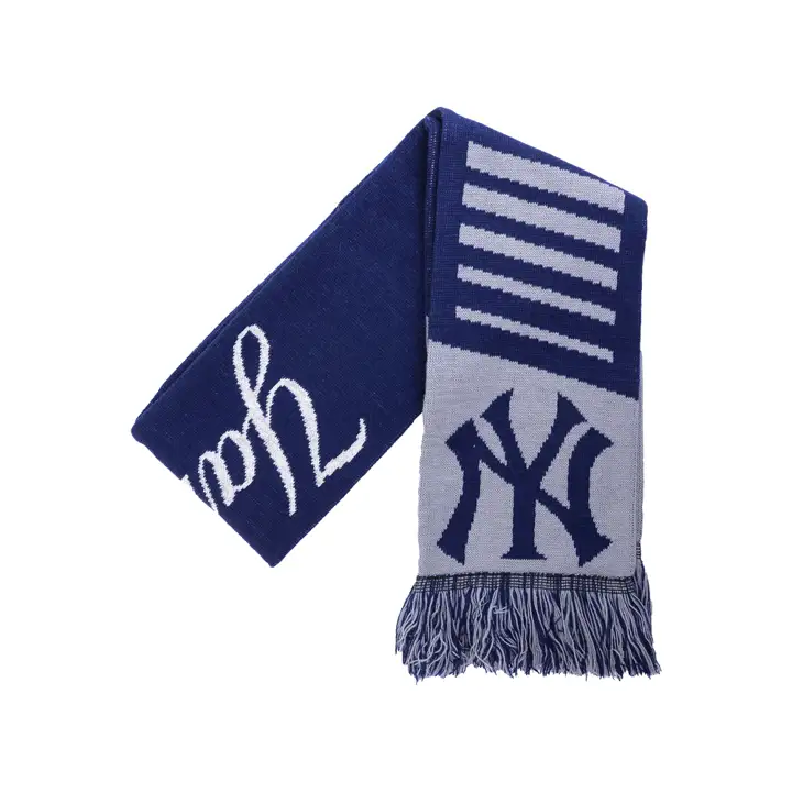 Écharpe en maille acrylique Yankees Wordmark SMU14 Yankees bleu marine/gris