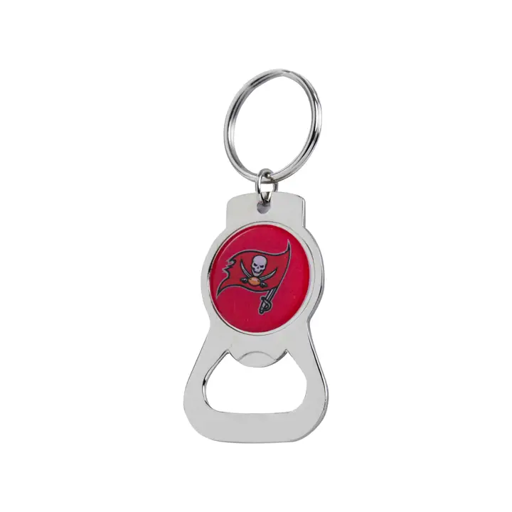 BUCCANEERS Décapsuleur porte-clés Aminco Nouveau drapeau rouge/argent