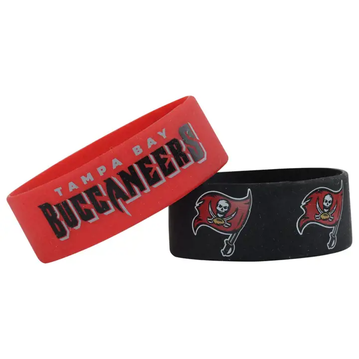 BUCCANEERS Large Bracelet 2 paires Aminco Nouveau Drapeau rouge
