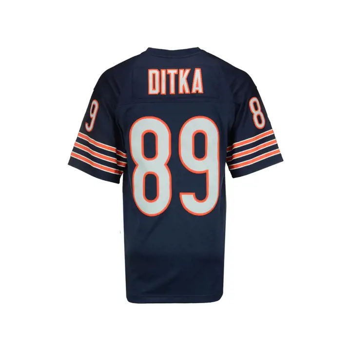 Maillot de football américain NFL M&N Replica Throwback Bears Ditka bleu marine/orange