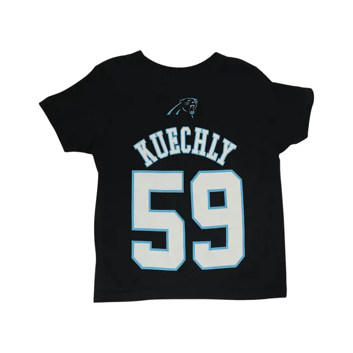 PANTHERS NFL T-shirt Enfant Mainliner Joueur Kuechly noir