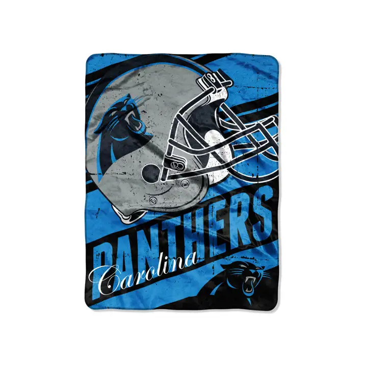 "PANTHERS Micro Raschel 46x60 \"Deep Slant\" noir/bleu/blanc"