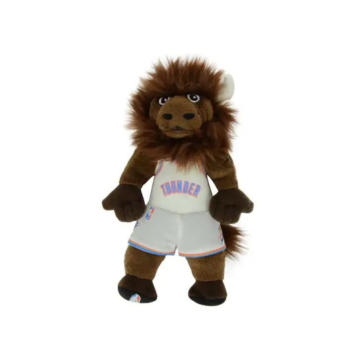"Peluche mascotte Thunder – Mascotte 8 po – Rumble marron/blanc"