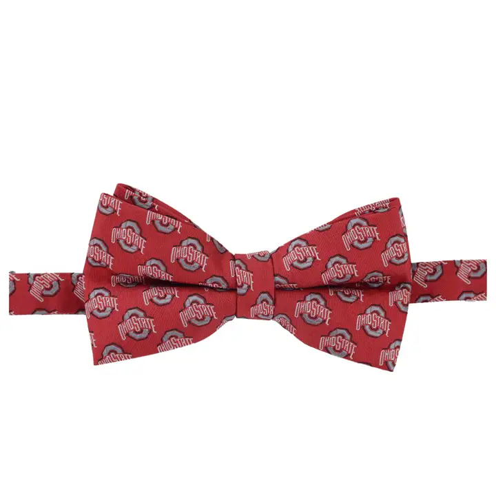 Nœud papillon Ohio State à motifs répétés rouges