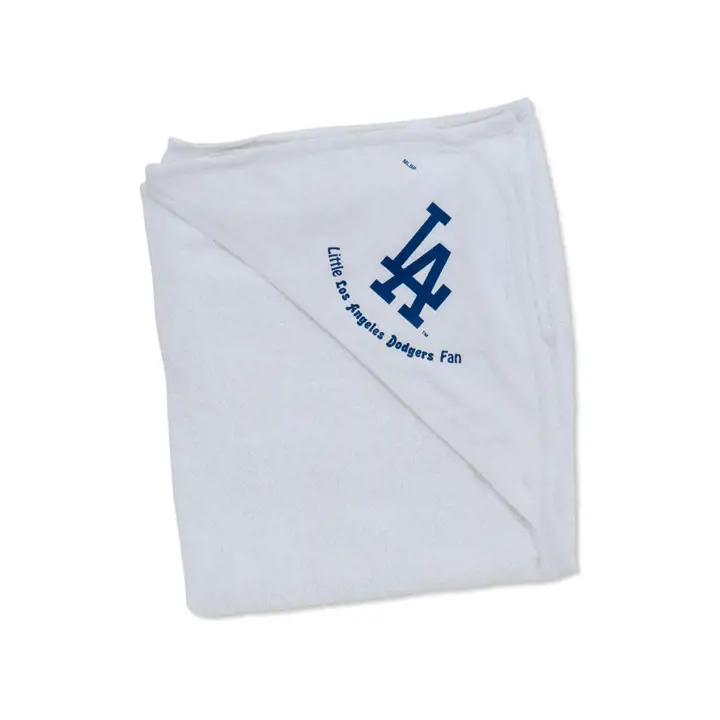 Serviette de bain à capuche pour bébé DODGERS - MLB blanche