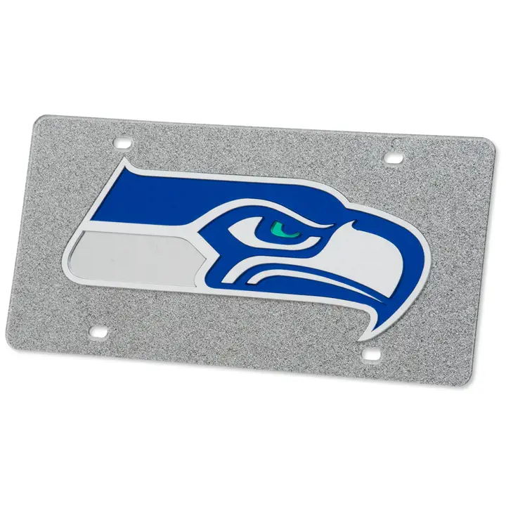 SEAHAWKS Étiquette Laser Brillante Argent