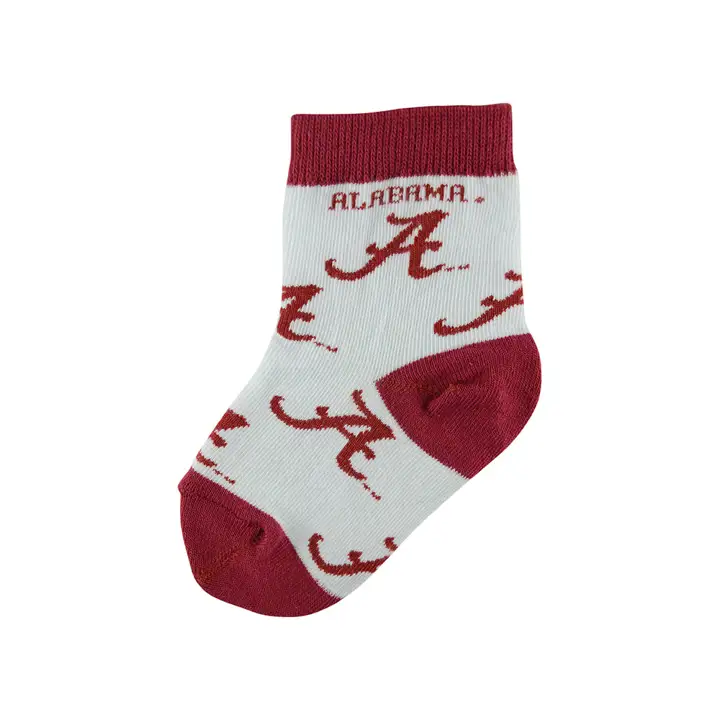 Chaussettes Enfant Alabama - Impression intégrale blanc