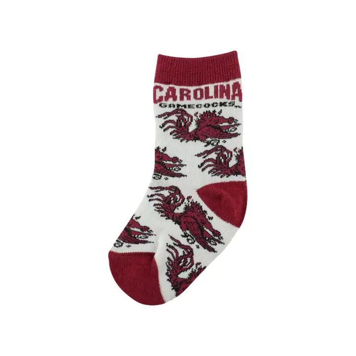 Chaussettes Enfant Caroline du Sud - Intégralement rouge foncé/noir