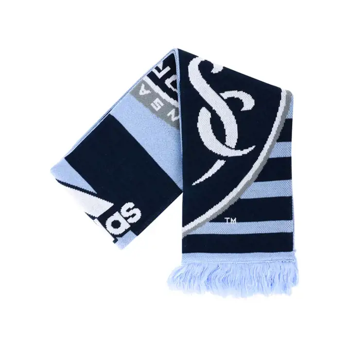 SportingKC Écharpe jacquard à rayures bleu/noir