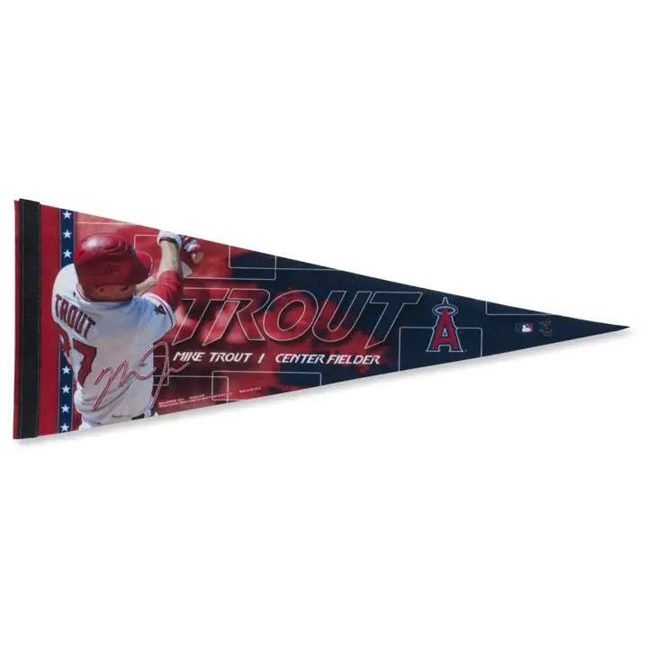 LA Angels Fanion Joueur Premium 12x30 Trout rouge