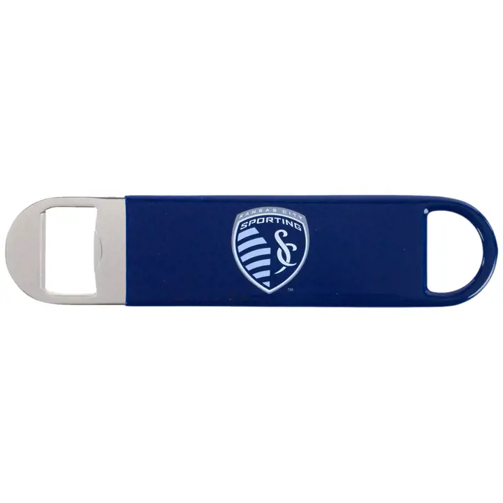 Ouvre-bouteille SportingKC long et fin bleu/argent