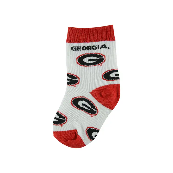 Chaussettes nouveau-né Georgia - rouge/noir sur toute la surface