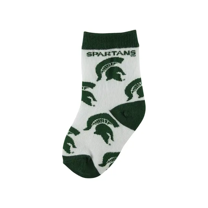 Chaussettes bébé Mich St - Vert motif intégral