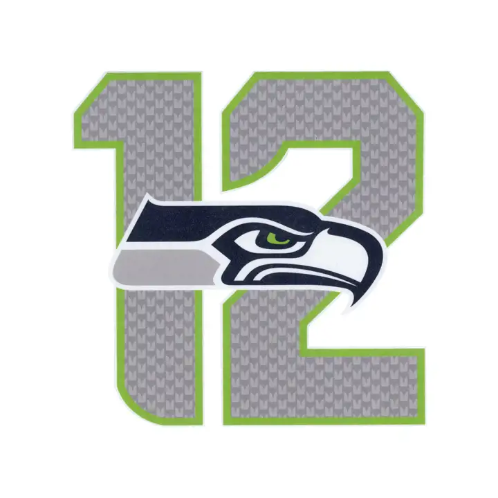 Autocollant découpé SEAHAWKS 8x8 - Couleur #12 bleu marine