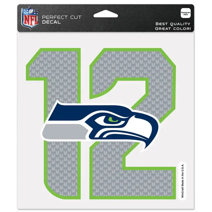 SEAHAWKS Décalque découpé 4x4 - Couleur #12 gris/vert lime/bleu marine