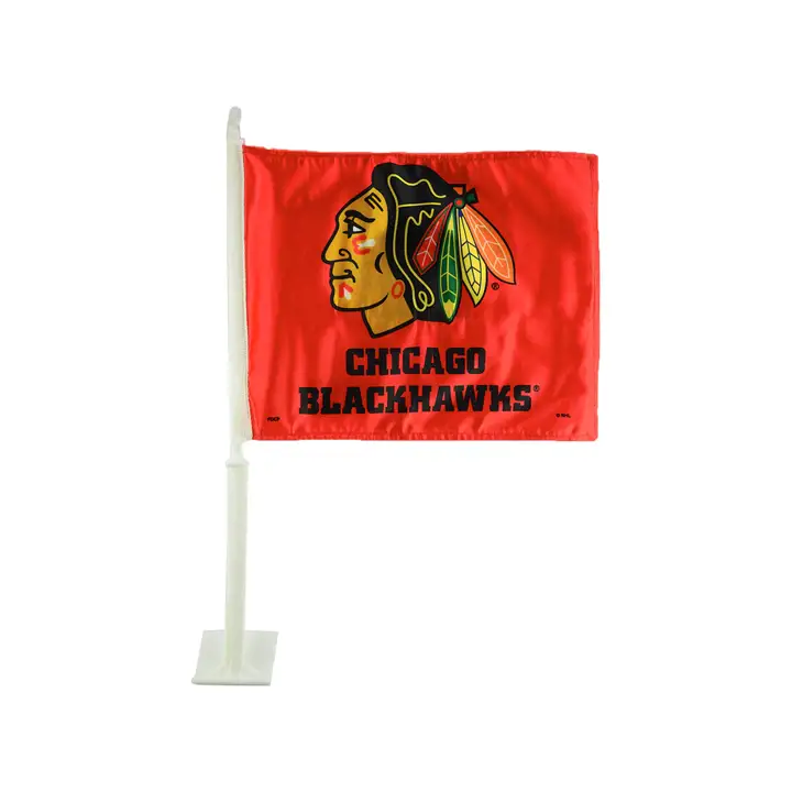 Drapeau de voiture 2 faces des Blackhawks de la LNH