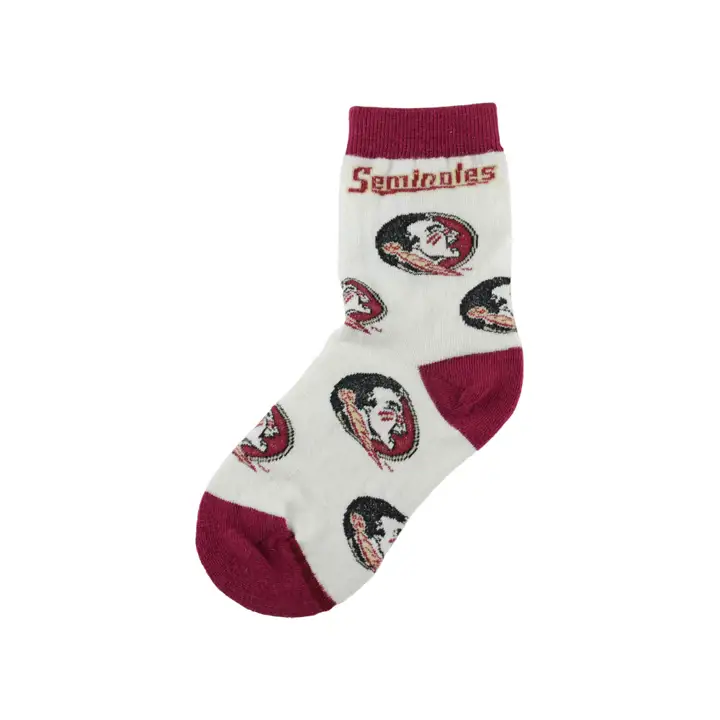 "Chaussettes bébé Florida St - Imprimé intégral « New Seminole » pur"