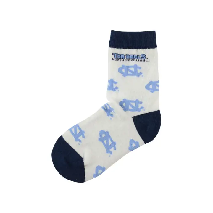 Chaussettes bébé N Caroline - Motif intégral bleu/blanc