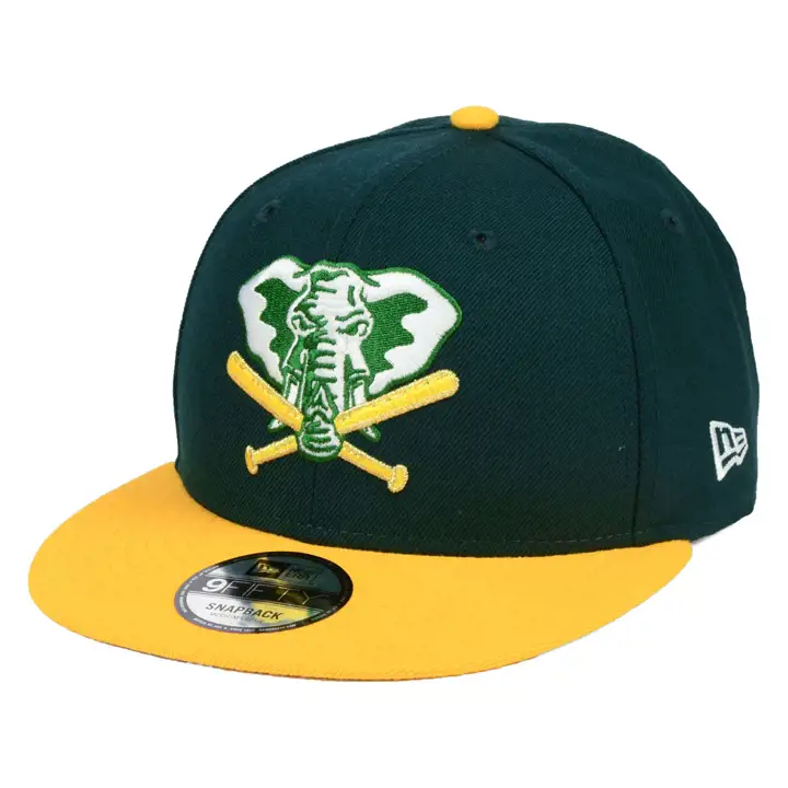 Casquette snapback MLB bicolore A'S verte