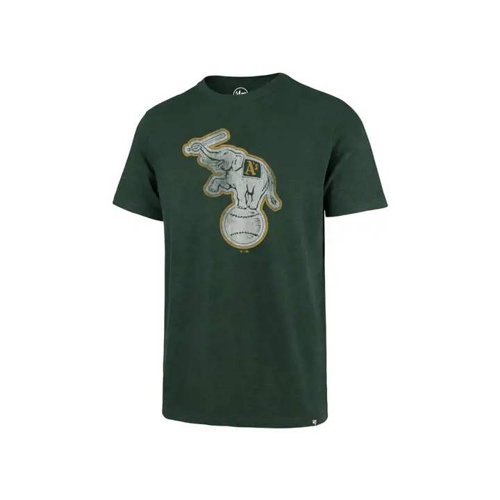 T-shirt Scrum Logo MLB A'S ÉLÉPHANT SUR BALLON vert
